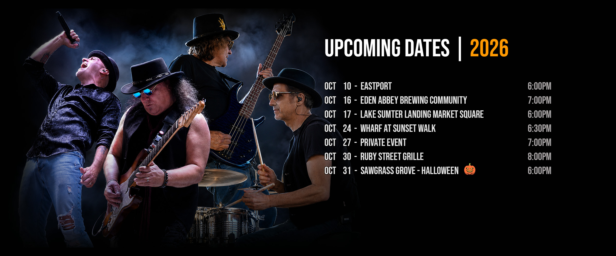 The Voodoo Gypsies - October 2026 Performance Dates.