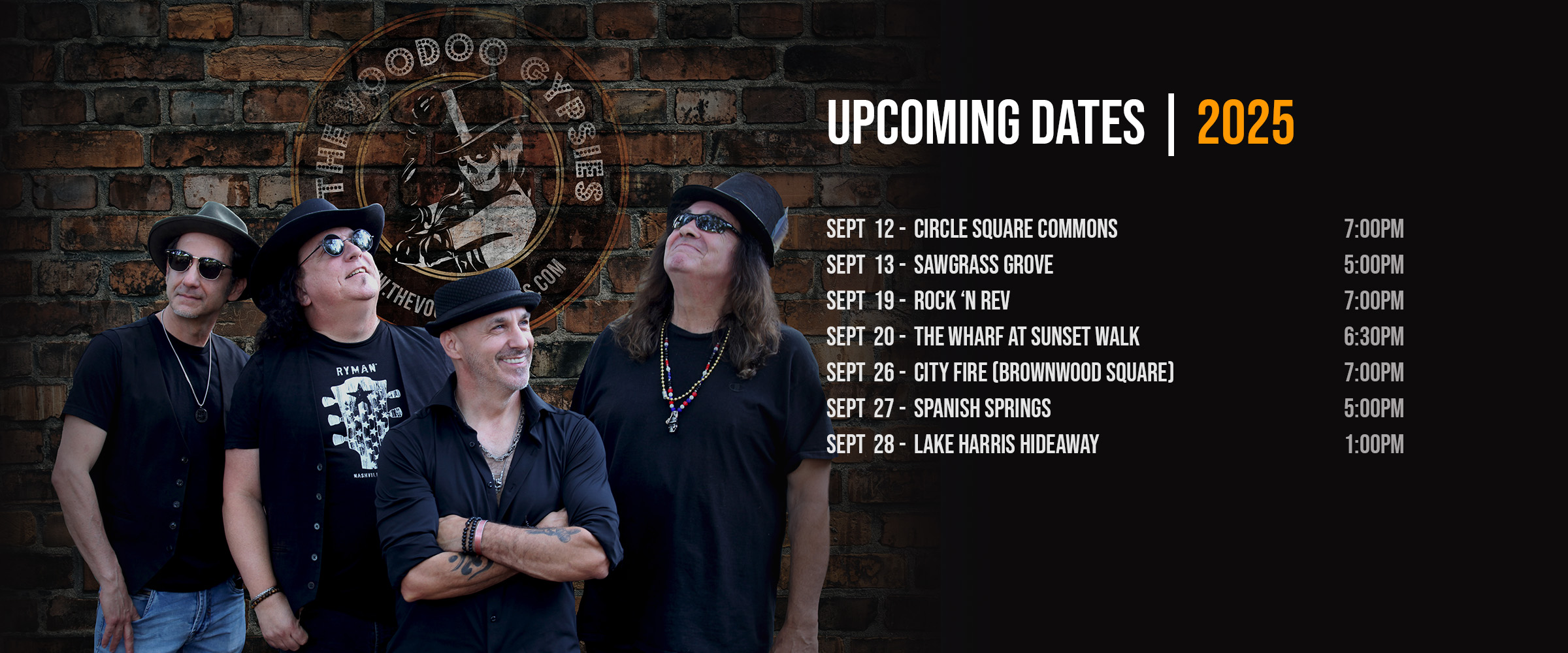 The Voodoo Gypsies September 2025 performance schedule!